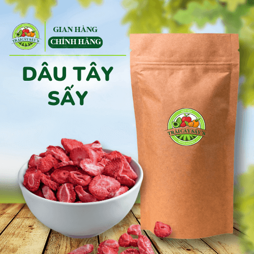 Dâu sấy khô gói 500gr - Trái cây sấy 'S